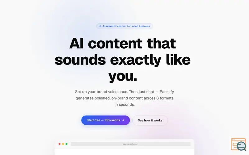 Screenshot of Packlify