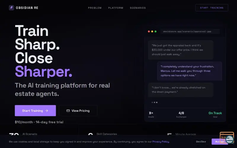 Screenshot of Obsidian RE