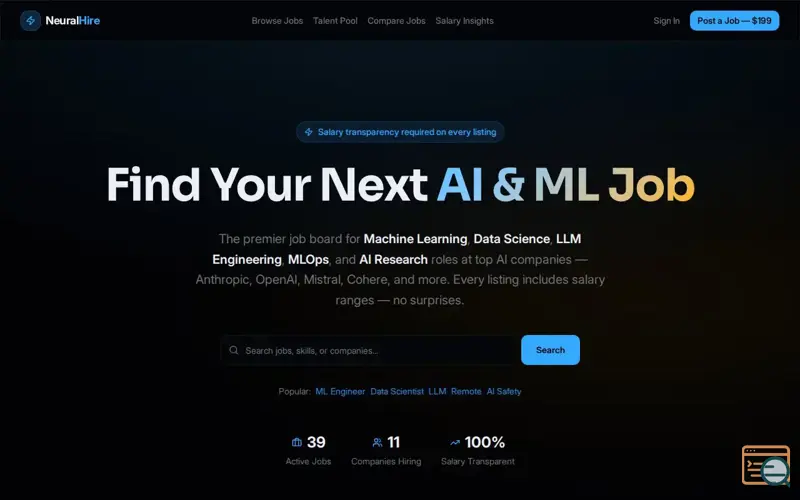 Screenshot of NeuralHire