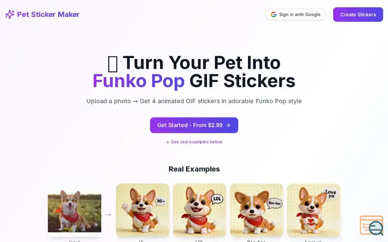 Screenshot of Pet GIF Sticker Maker