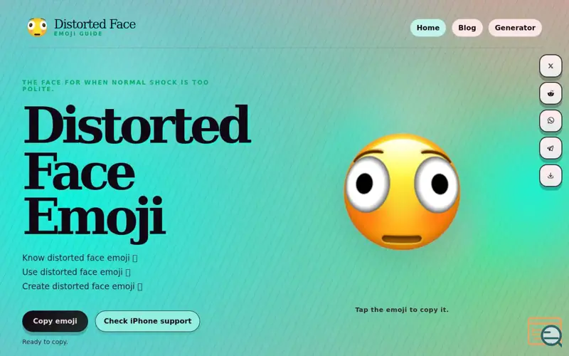 Screenshot of Distorted Face Emoji