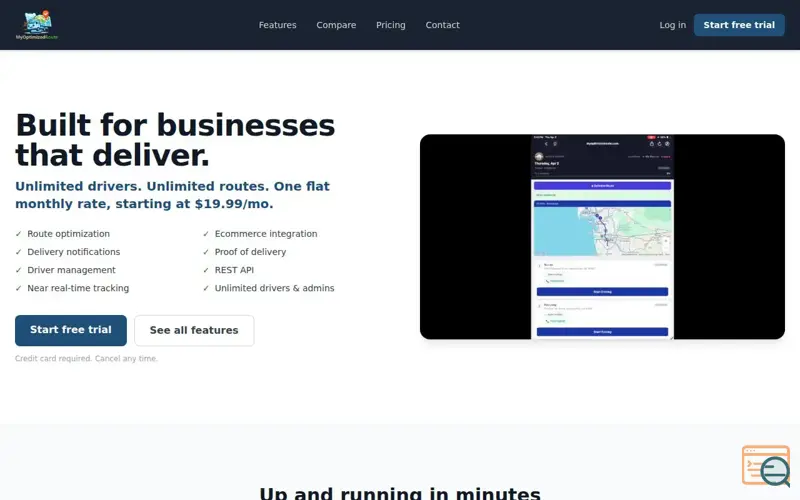 Screenshot of My Optimized Route