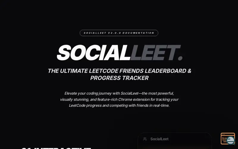 Screenshot of SocialLeet