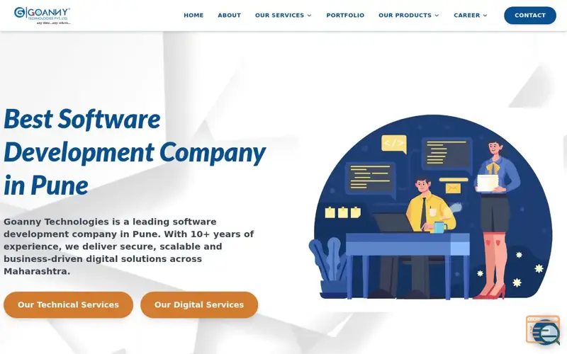Screenshot of Software Development Company in Pune