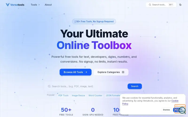 Screenshot of Versatools