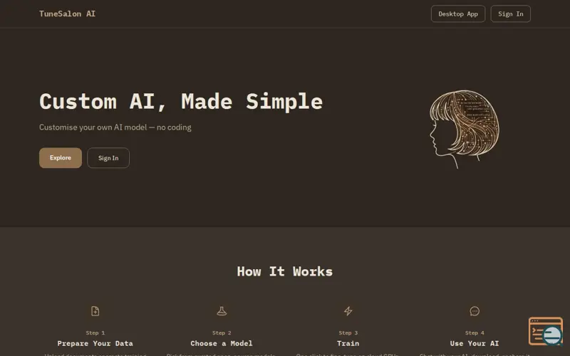 Screenshot of TuneSalon AI