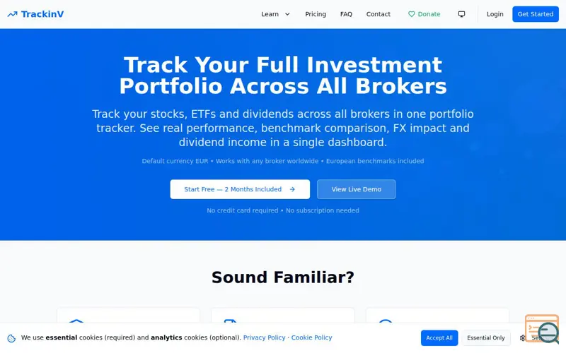 Screenshot of TrackinV