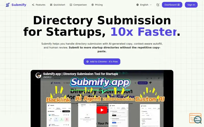 Screenshot of Submify