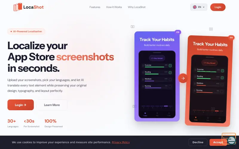 Screenshot of LocaShot