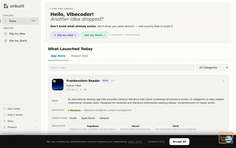 Screenshot of Unbuilt