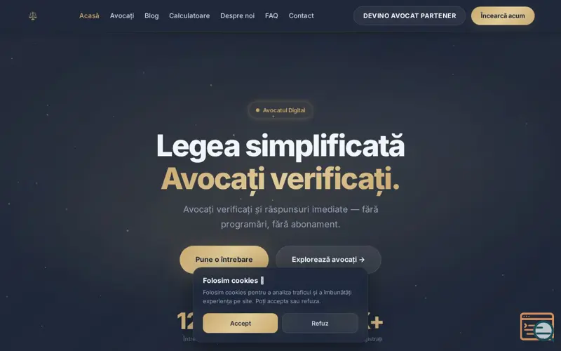 Screenshot of Avocatul Digital