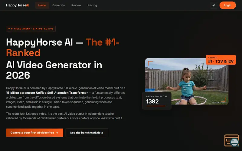 Screenshot of HappyHorse 1.0