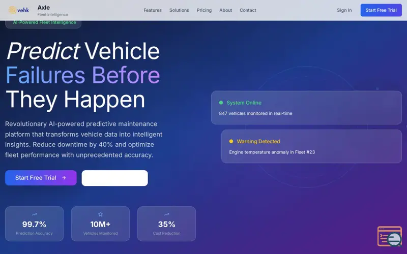 Screenshot of VEHK PMaaS