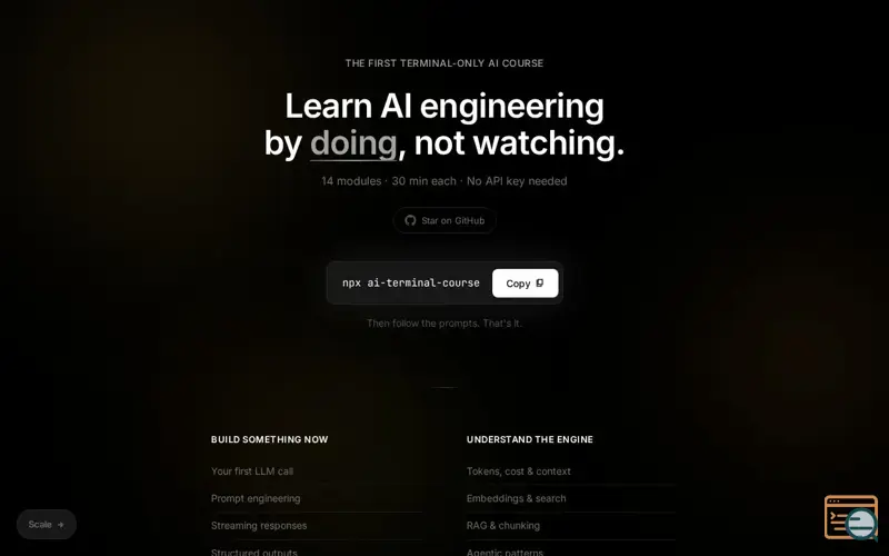 Screenshot of Learn AI on your Terminal