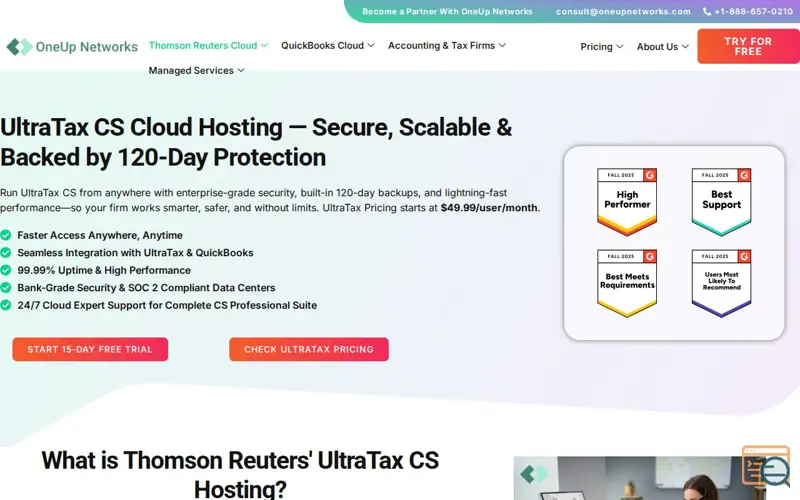 Screenshot of OneUp Networks