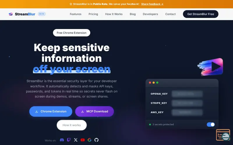 Screenshot of StreamBlur