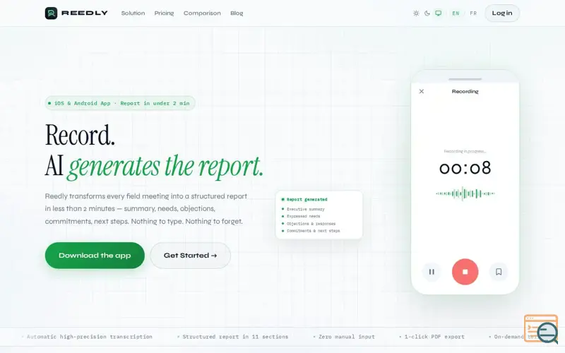 Screenshot of Reedly