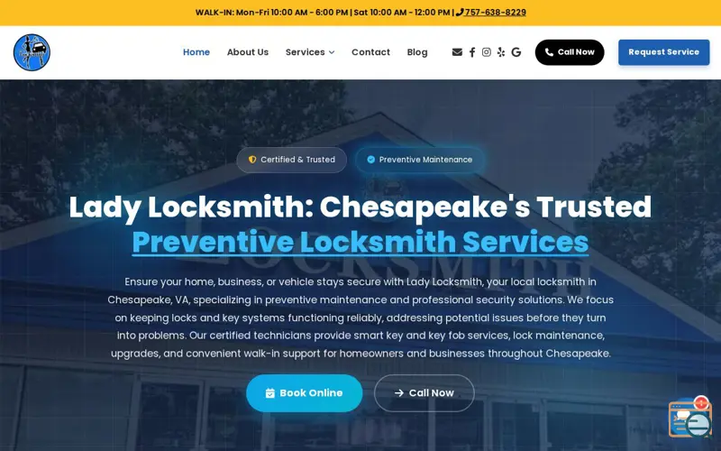 Screenshot of Lady Locksmith