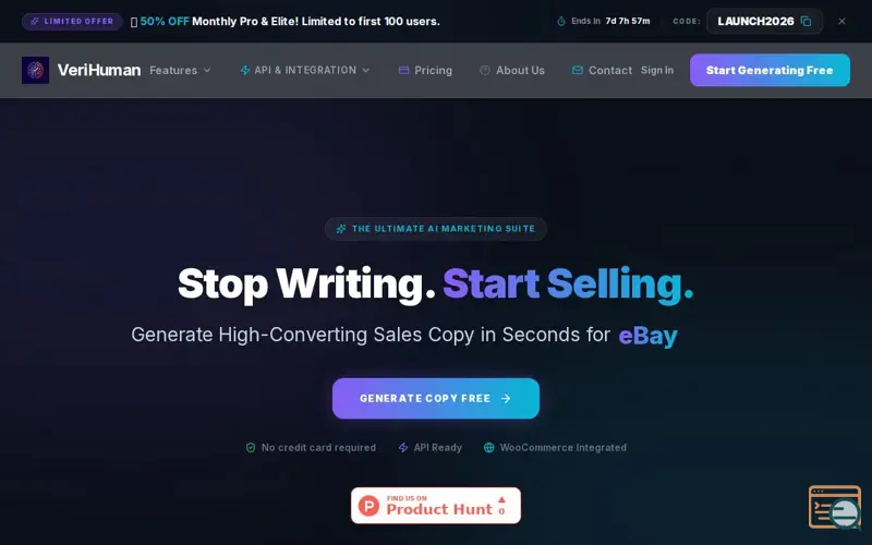 Screenshot of VeriHuman