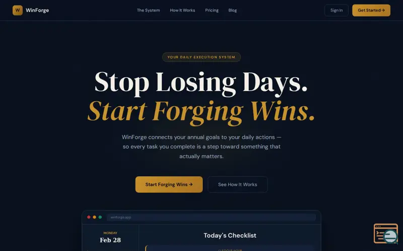 Screenshot of Winforge