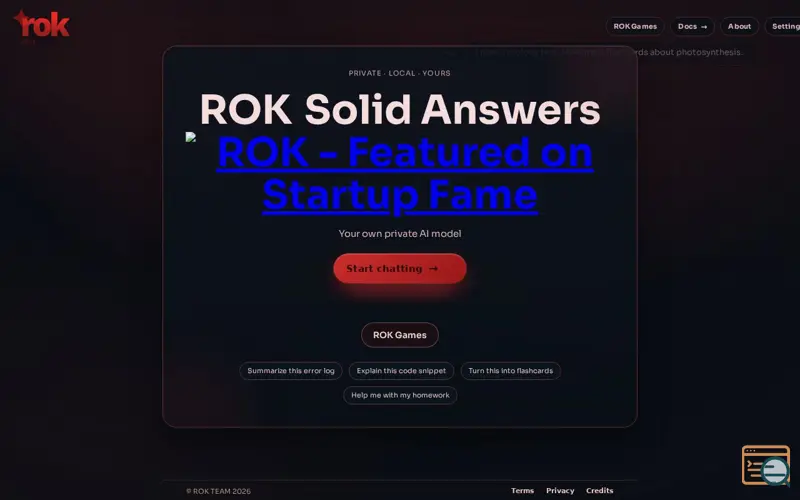 Screenshot of ROK AI