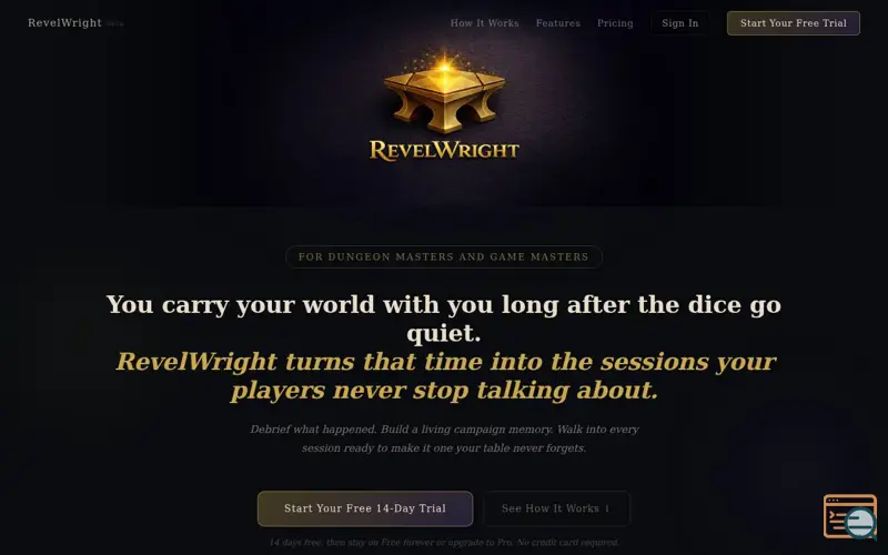 Screenshot of RevelWright