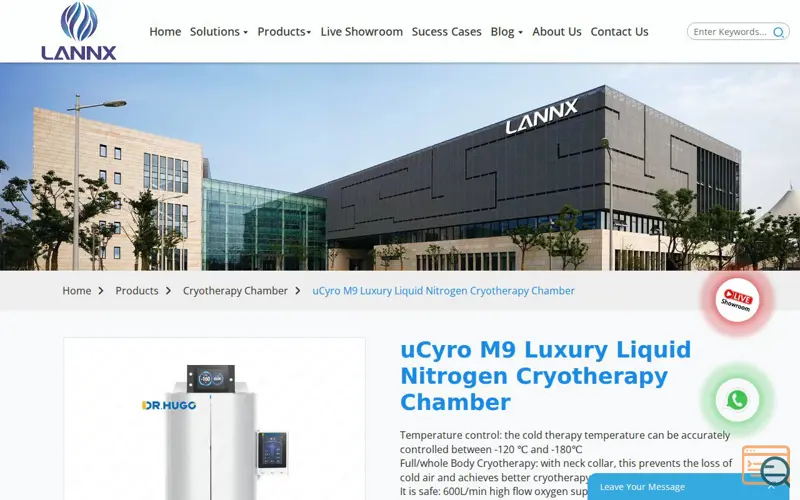 Screenshot of uCyro M9 Liquid Nitrogen Cryo Chamber