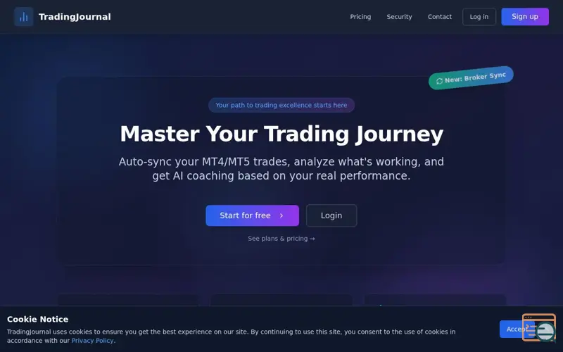 Screenshot of TradingJournal
