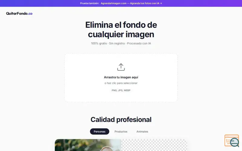 Screenshot of Quitarfondo.co