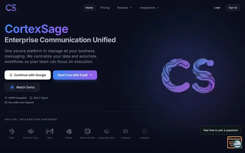 Screenshot of CortexSage