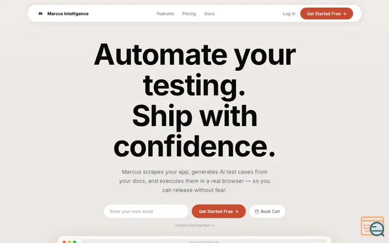 Screenshot of Marcus Intelligence