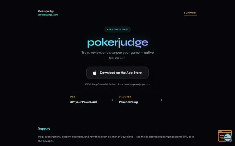 Screenshot of PokerJudge