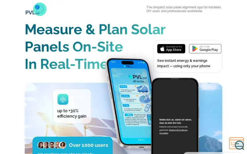 Screenshot of PVLevel (beta version)