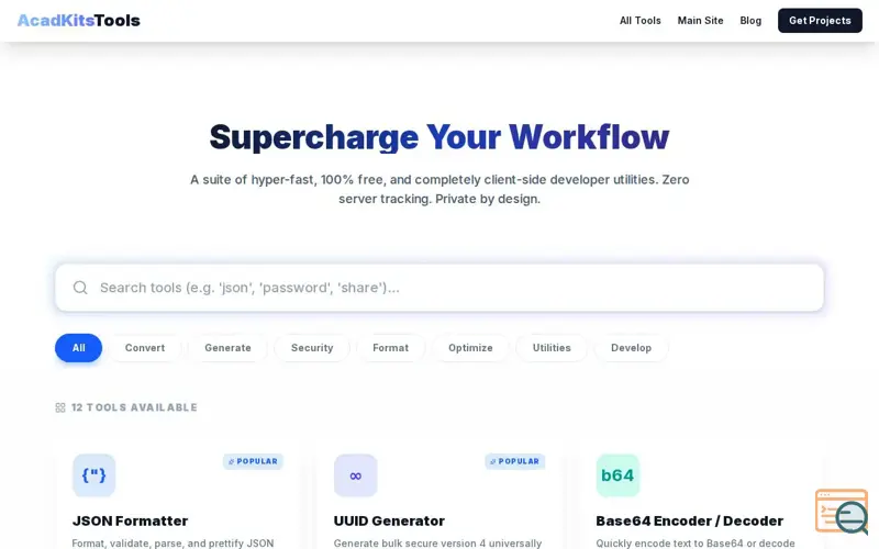 Screenshot of AcadKits Tools