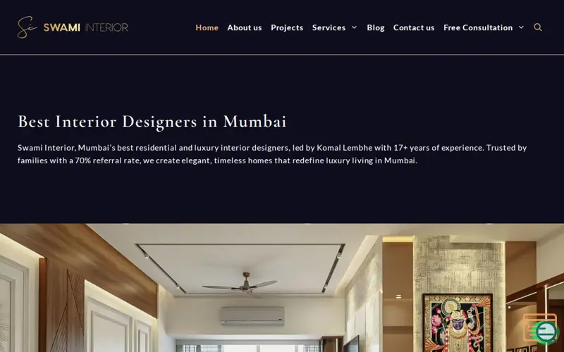 Screenshot of Swami Interior