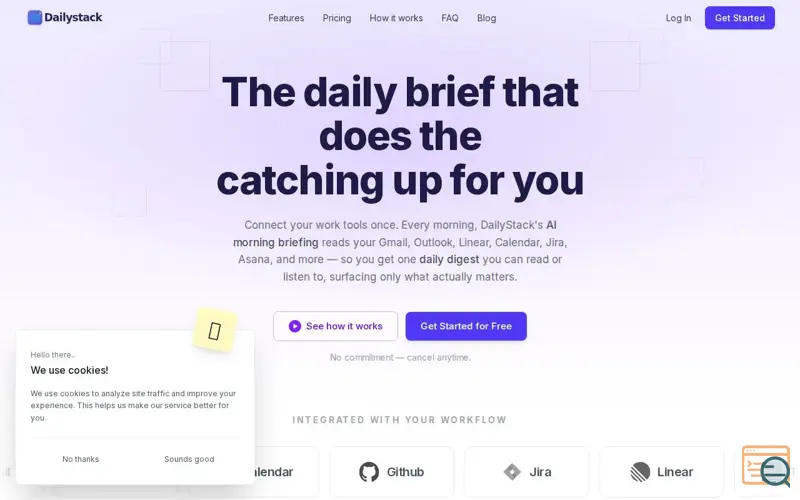Screenshot of DailyStack