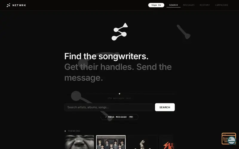 Screenshot of NETWRK