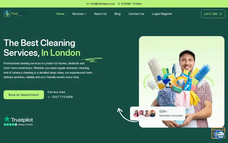 Screenshot of Feel Clean