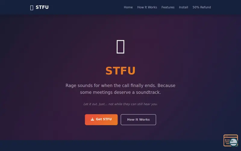 Screenshot of STFU