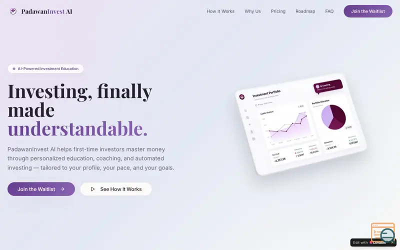 Screenshot of PadawanInvest AI