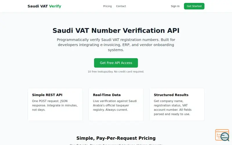 Screenshot of GulfAPI