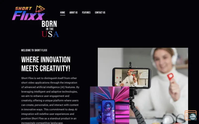 Screenshot of Short Flixx