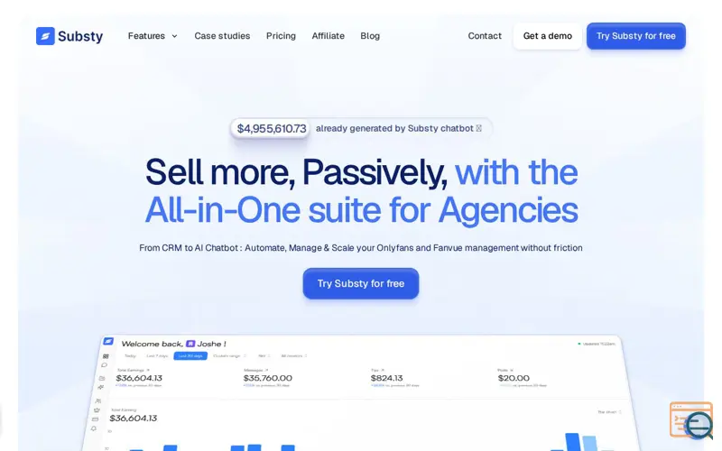 Screenshot of Substy AI