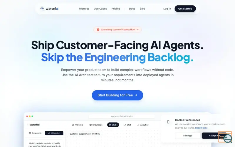 Screenshot of Waterflai AI
