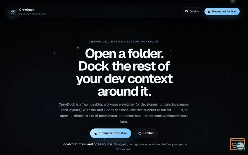 Screenshot of CrewDock