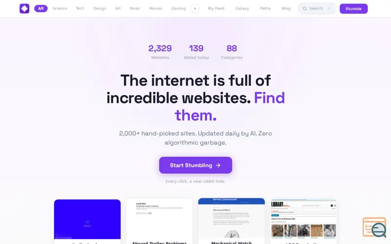 Screenshot of WebWander