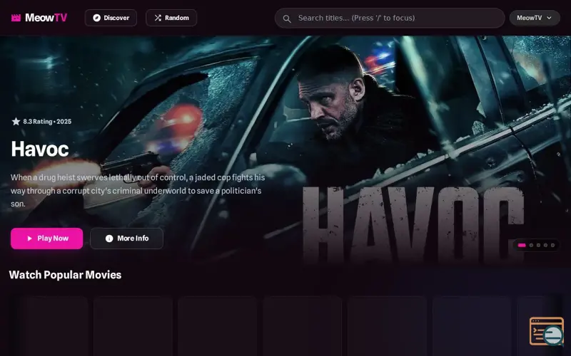 Screenshot of MeowTV