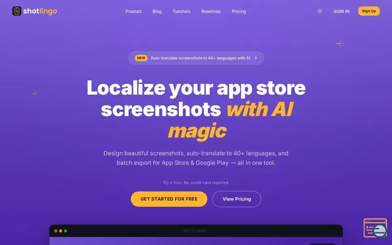 Screenshot of Shotlingo