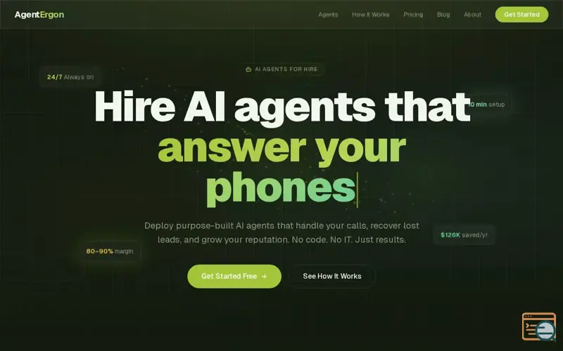 Screenshot of AgentErgon