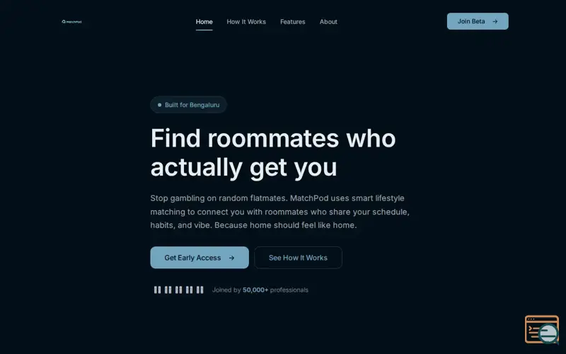 Screenshot of MatchPod